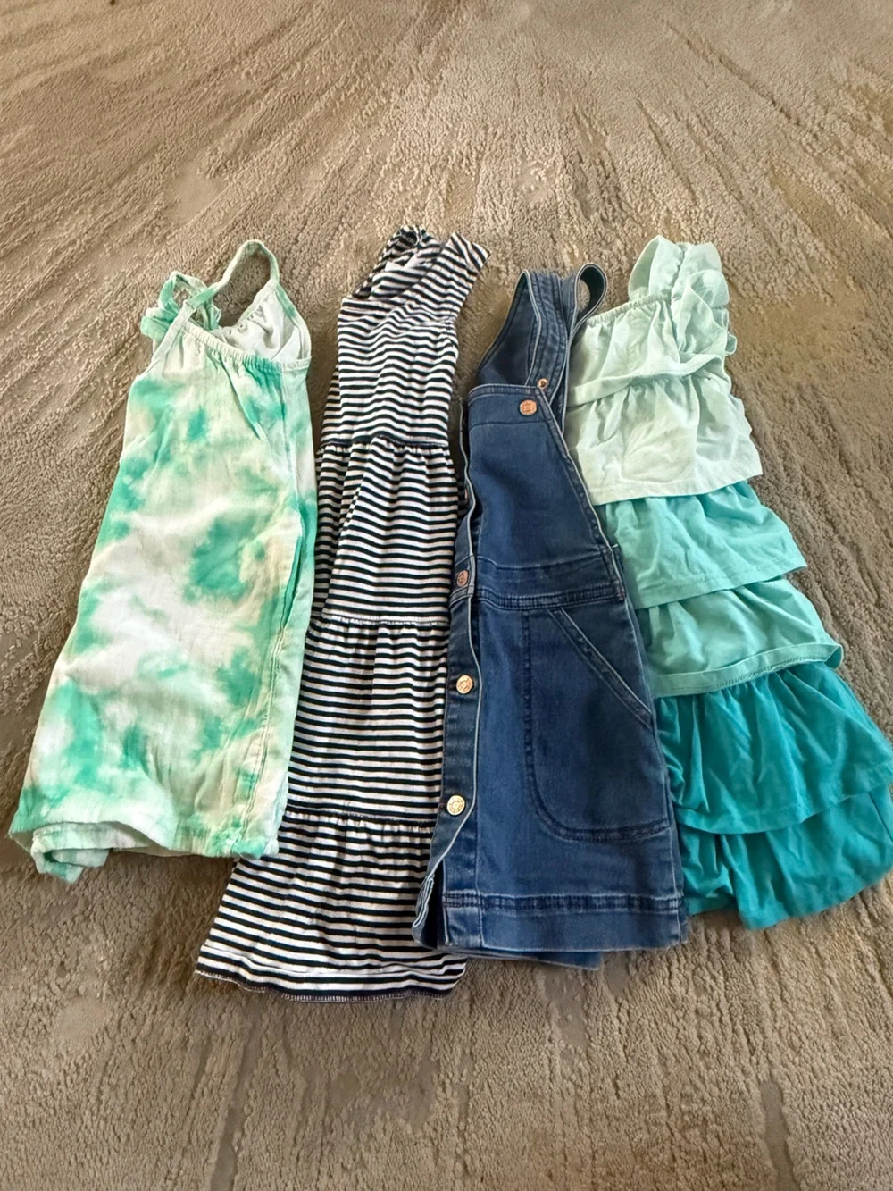 Girls summer clothes dress romper Hannah Andersson twirl stripe tie dye ruffle 6